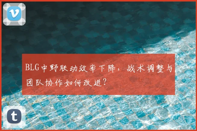 BLG中野联动效率下降，战术调整与团队协作如何改进？